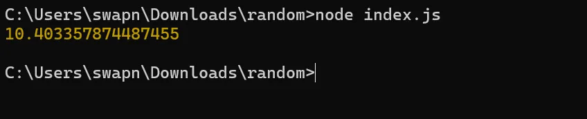 output random