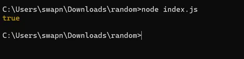 run code output