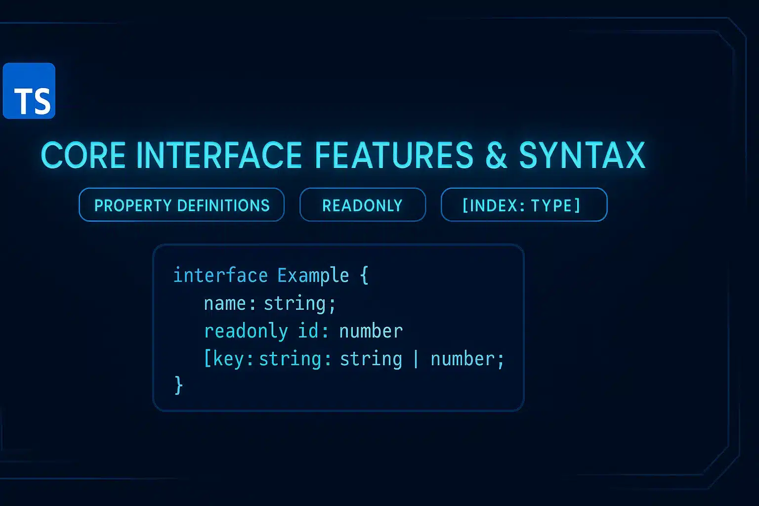 Typescript Core Interface Features and Syntax