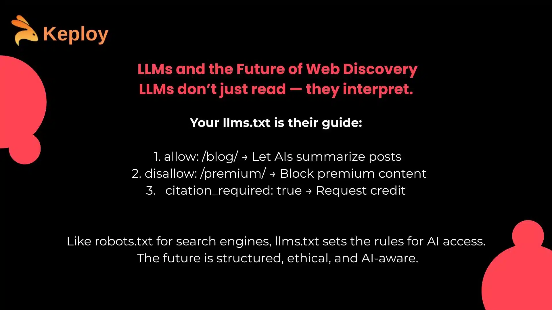 Guide AI bots using llms.txt