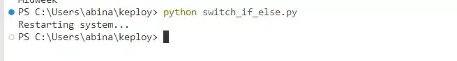 Output of class