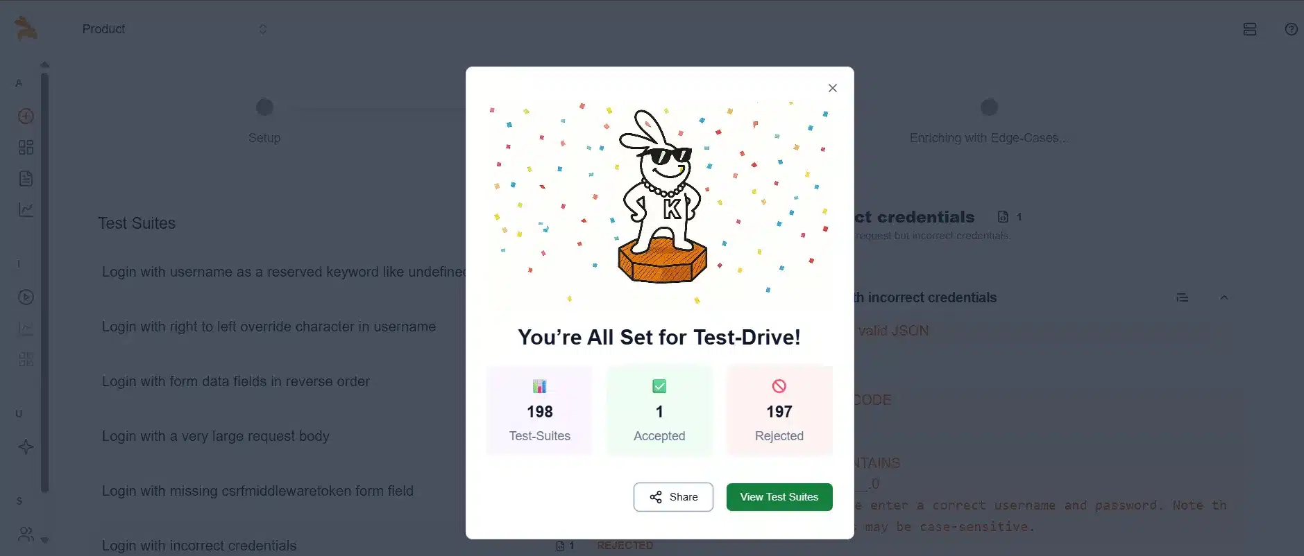 Keploy created the test cases
