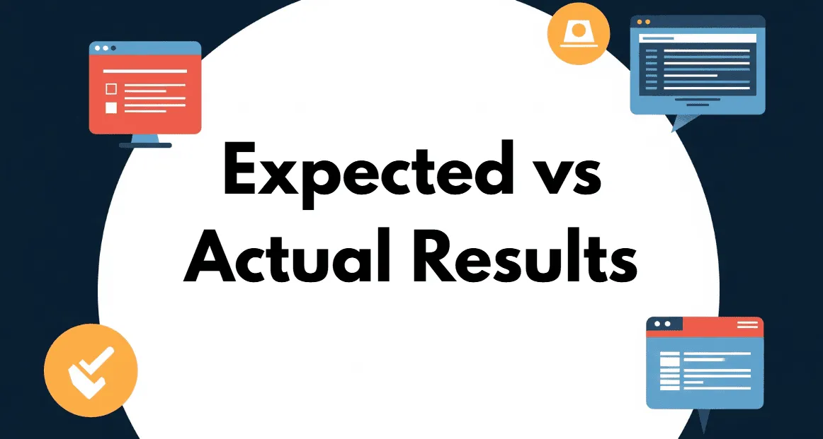 expected vs actual results