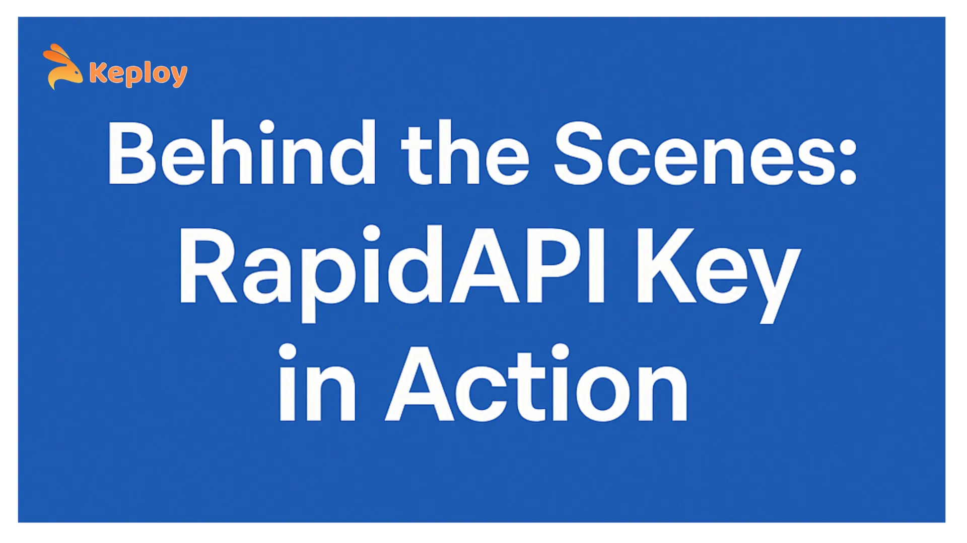 RapidAPI Key in Action