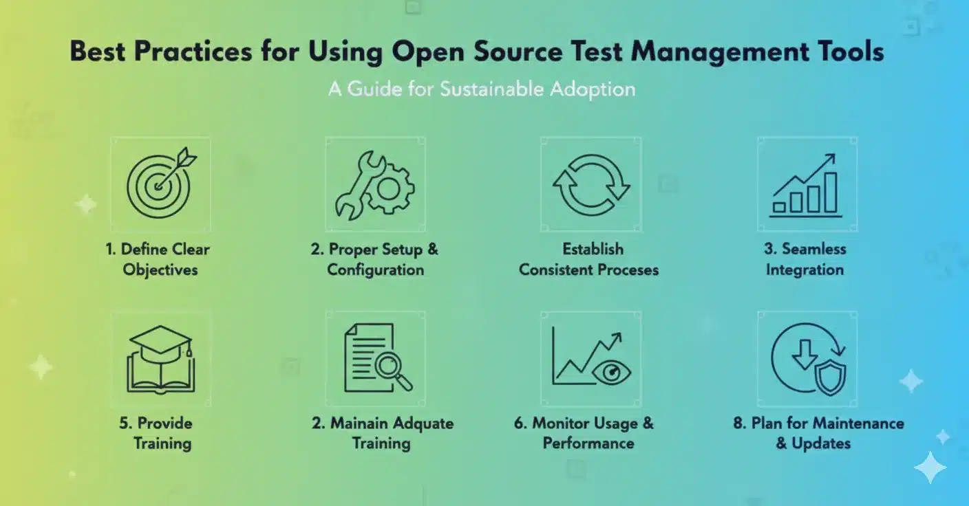 best practices for using open source test management tools