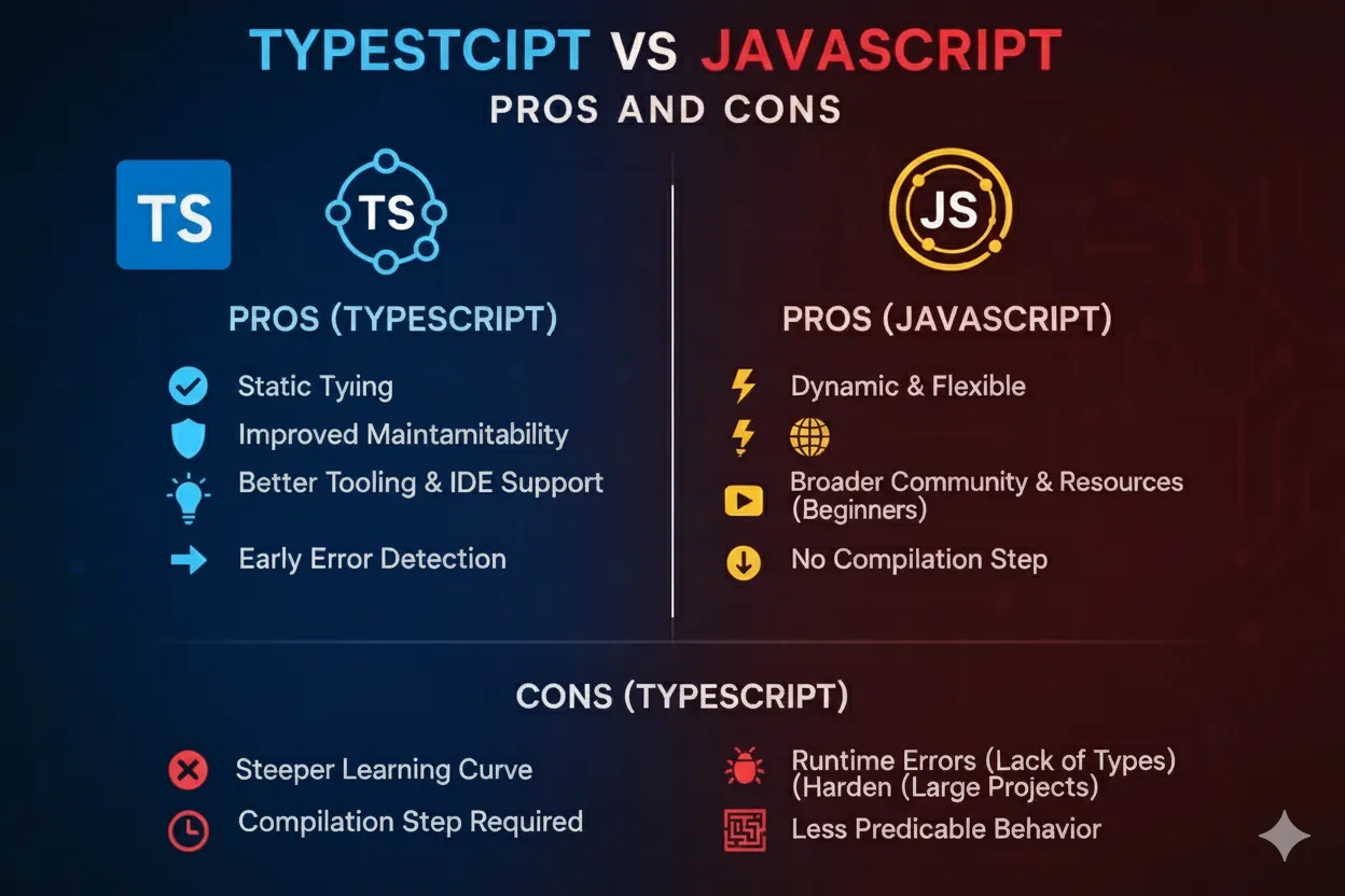 typescript vs javascript pros and cons