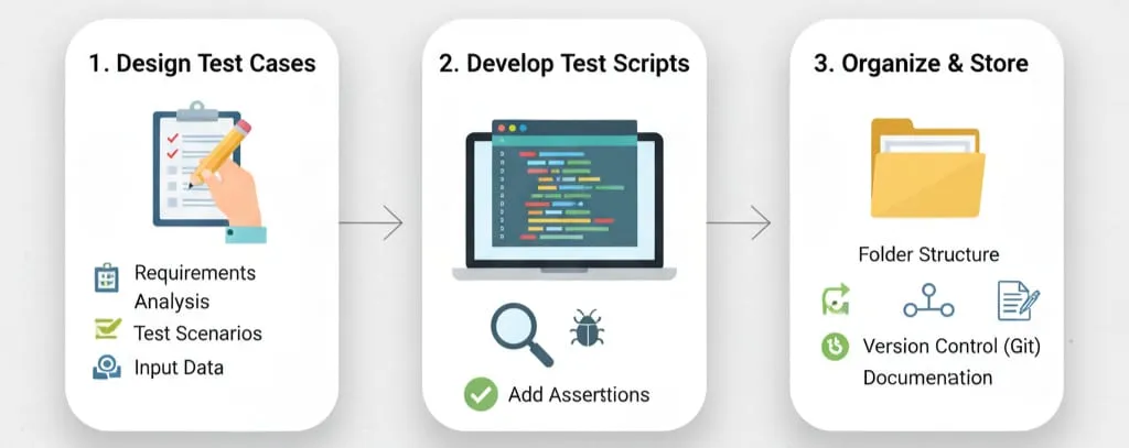 Develop and Organize automated scripts