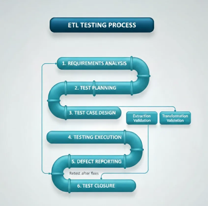 The ETL Testing Process: Stages and Best Practices
