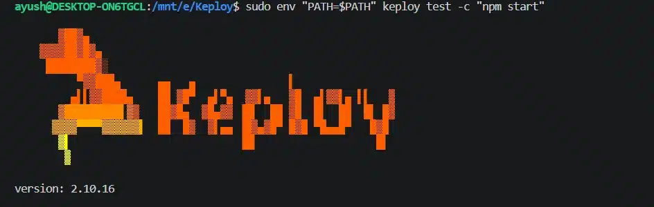 Keploy Test