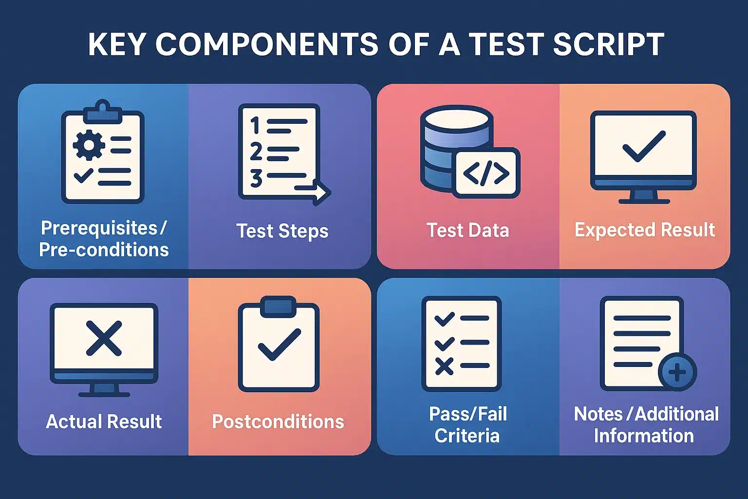 Components of a Test Script in Software Testing