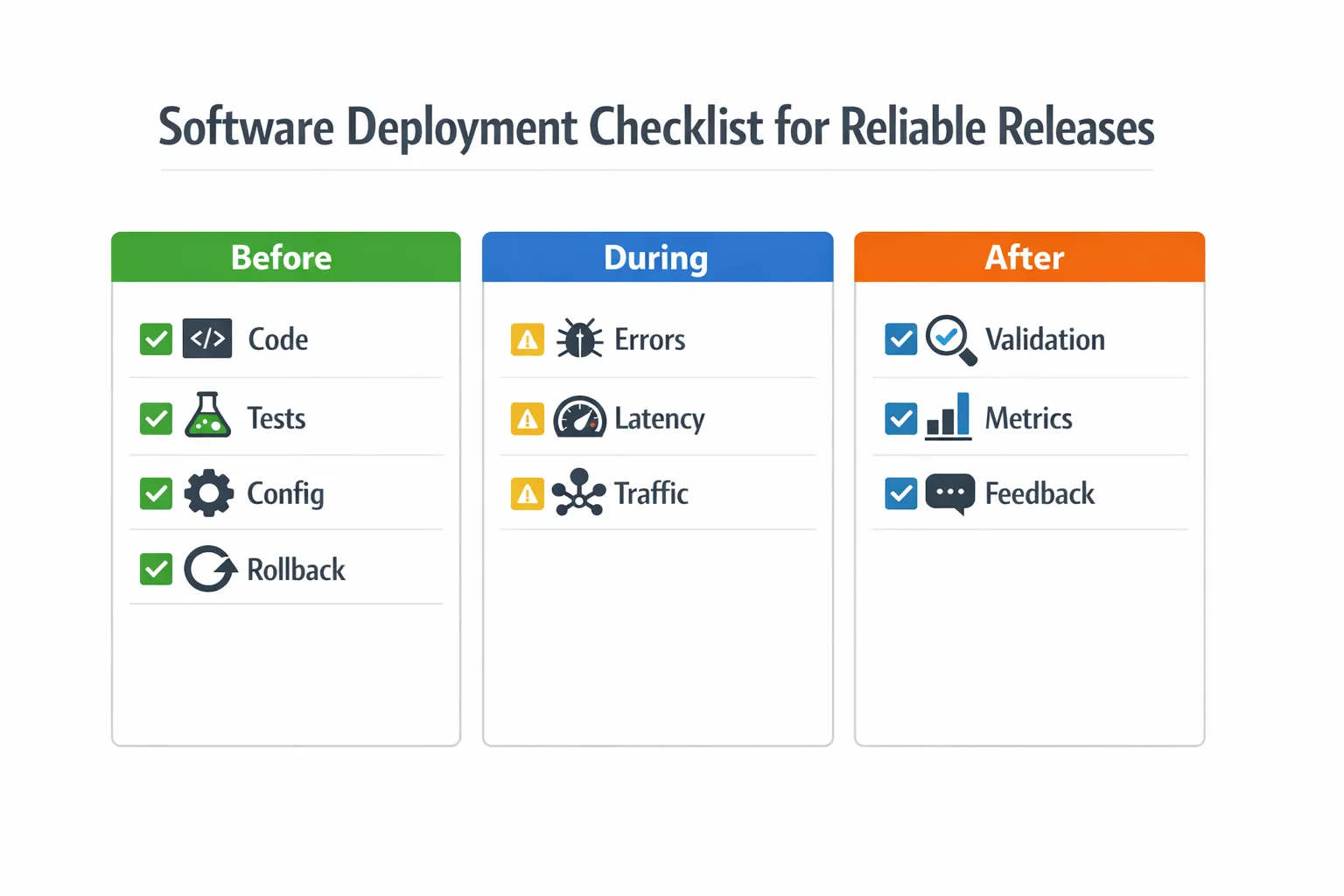 Software Deployment Checklist for Reliable Releases