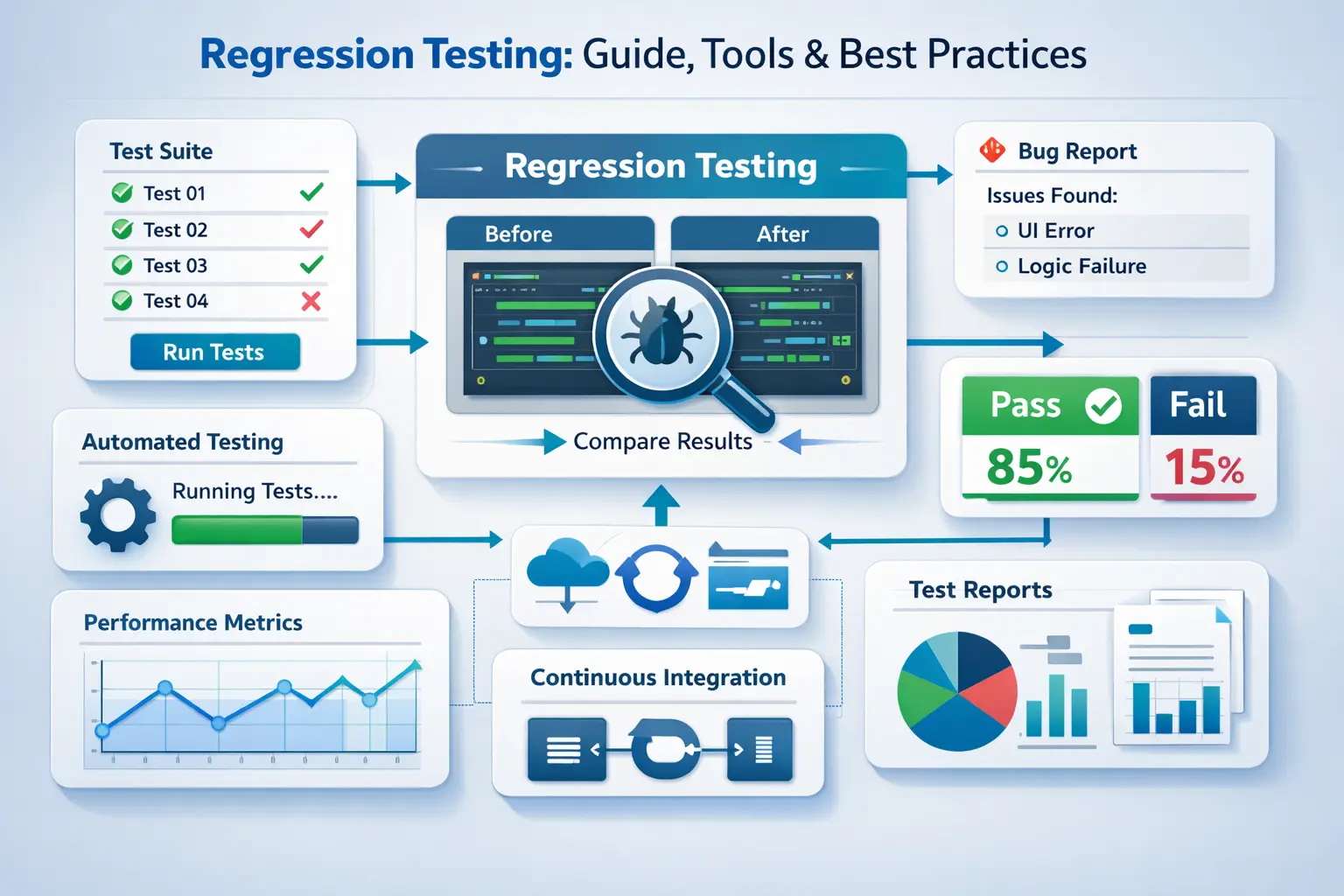 Regression Testing Guide: Definition, Tools & Best Practices