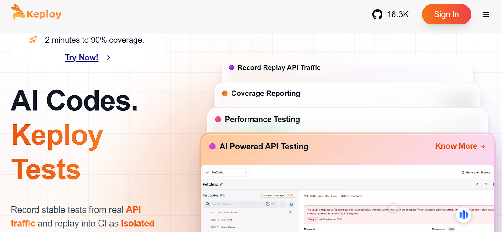 Gives coverage in minutes