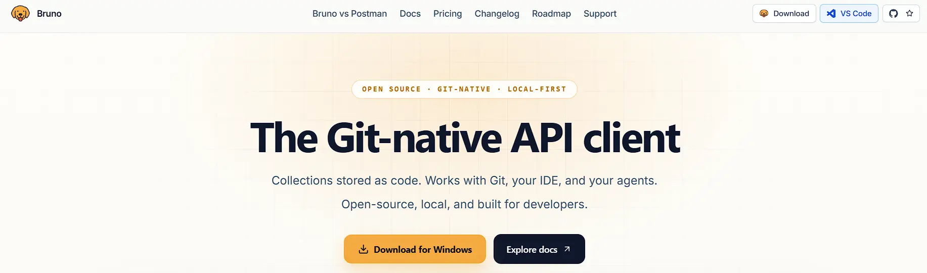 Bruno Git-native API client for developers