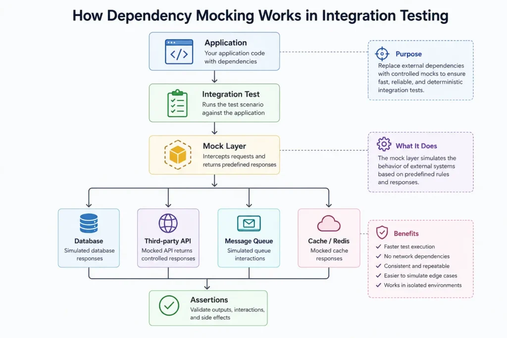 How to mock dependencies in integration tests workflow diagram