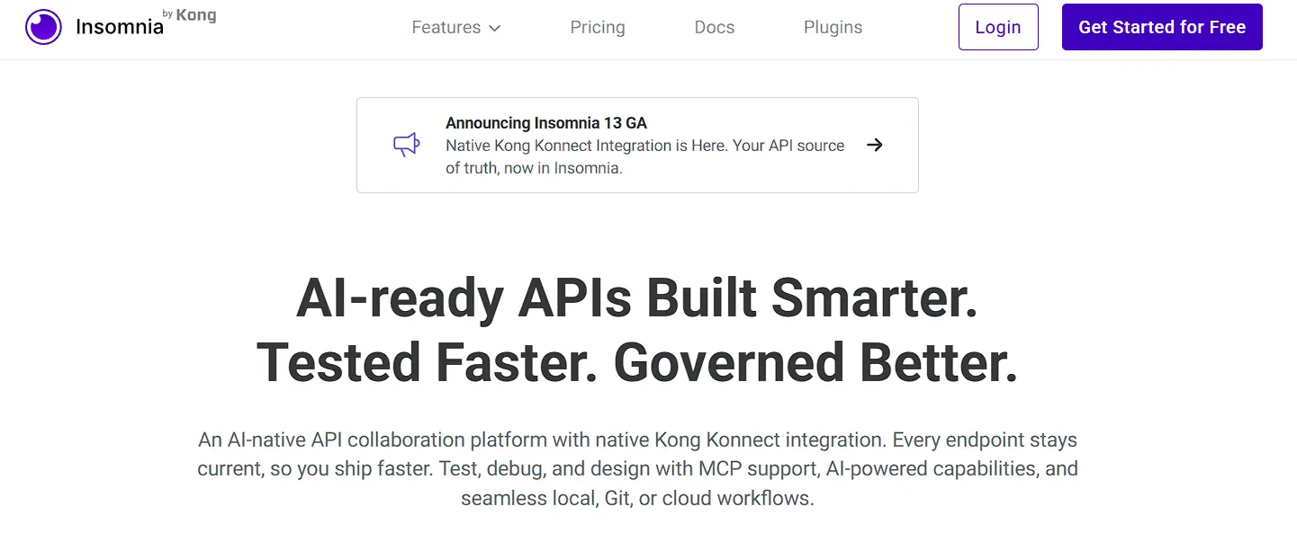 Insomnia API client for GraphQL and REST testing
