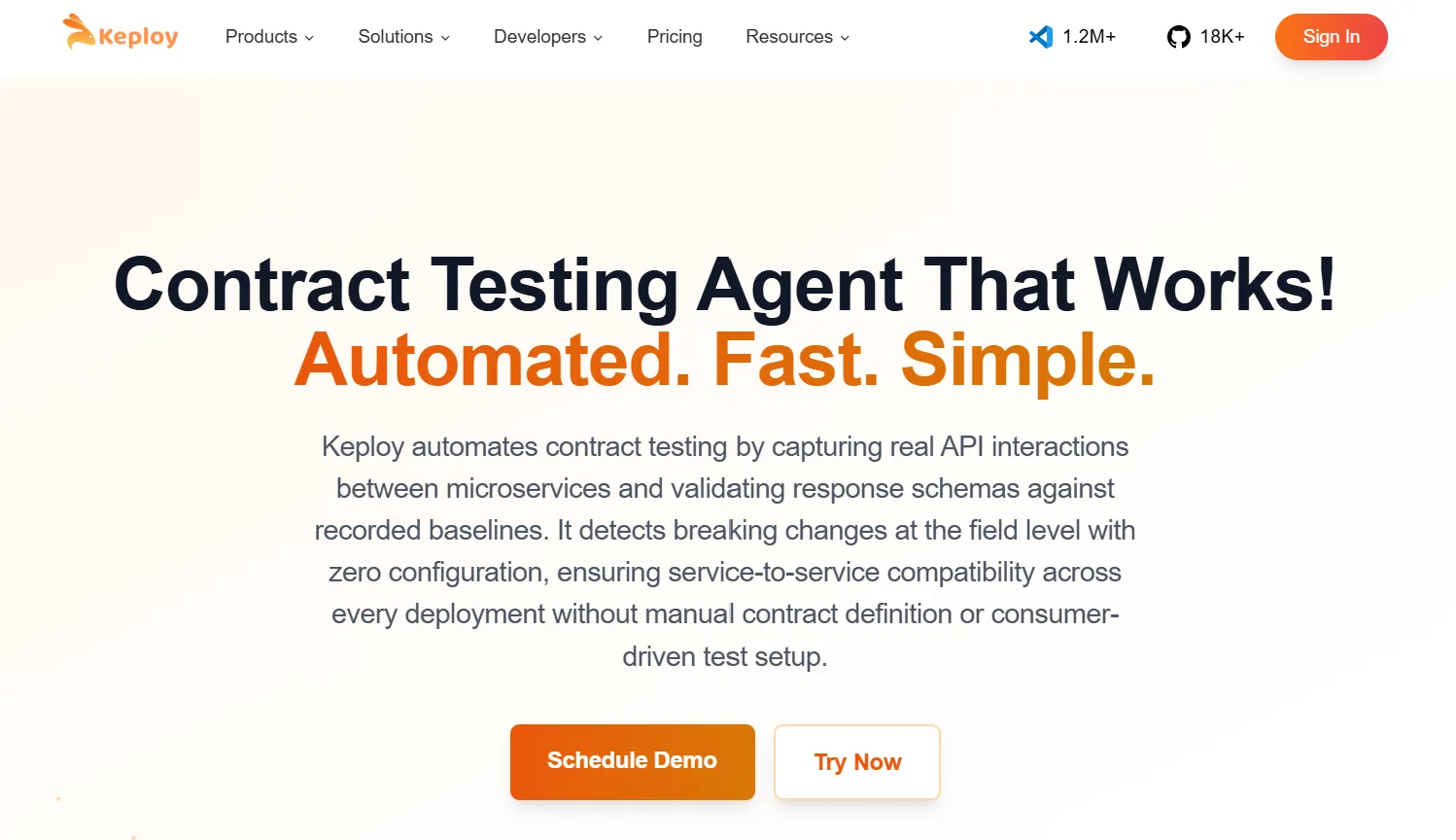 Keploy traffic-based contract testing platform