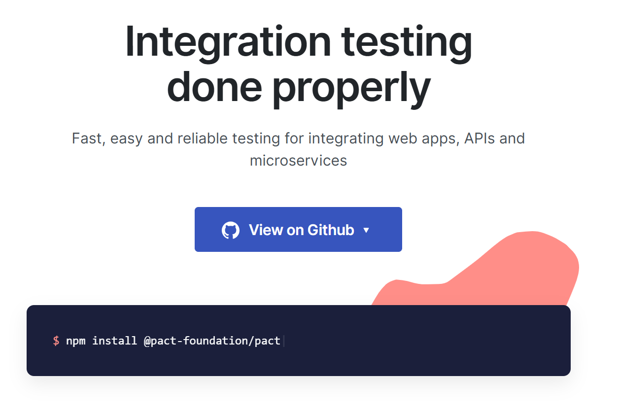 Pact contract testing tool homepage