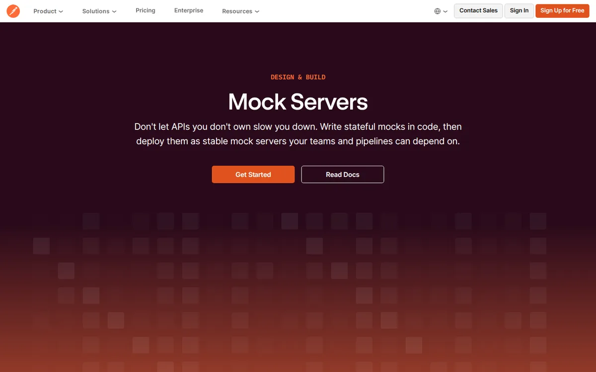 Postman mock servers feature page